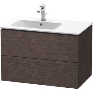 Duravit L-Cube meuble sous-vasque LC629107272 82x48,1x55cm, 2 tiroirs, vasque à gauche, chêne foncé brossé - Publicité Duravit L-Cube meuble sous-vasque LC629107272 82x48,1x55cm, 2 tiroirs, vasque à gauche, chêne foncé brossé - Publicité