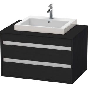 Duravit Ketho meuble sous-vasque KT675401616 80 x 55 cm, Eiche schwarz , pour lavabo encastré au milieu, 2 tiroirs - Publicité Duravit Ketho meuble sous-vasque KT675401616 80 x 55 cm, Eiche schwarz , pour lavabo encastré au milieu, 2 tiroirs - Publicité