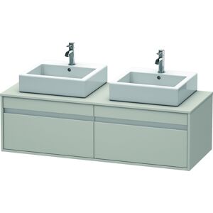 Duravit Ketho meuble sous-vasque KT6697B0707 140x55x42,6cm, pour Vasques à poser , découpe des deux côtés, gris béton mat - Publicité Duravit Ketho meuble sous-vasque KT6697B0707 140x55x42,6cm, pour Vasques à poser , découpe des deux côtés, gris béton mat - Publicité