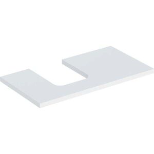 Plan de lavabo Geberit Blanc avec découpe à gauche - Plan - Publicité Plan de lavabo Geberit Blanc avec découpe à gauche - Plan - Publicité