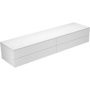 Buffet Edition 400 - 4 tiroirs - Verre blanc - 2100x382x535mm - Publicité Buffet Edition 400 - 4 tiroirs - Verre blanc - 2100x382x535mm - Publicité