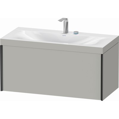 Ensemble lavabo mural Duravit Betongrau Matt / Schwarz Matt - C-bonded, 1000x480mm - Publicité Ensemble lavabo mural Duravit Betongrau Matt / Schwarz Matt - C-bonded, 1000x480mm - Publicité