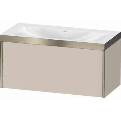 Lavabo et meuble Duravit Taupe / Champagne - 100x48cm Fixés au mur - Publicité Lavabo et meuble Duravit Taupe / Champagne - 100x48cm Fixés au mur - Publicité