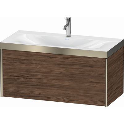 Duravit Xviu Ensemble C-Bonded Lavabo 1000x480x503mm - Noyer foncé - Publicité Duravit Xviu Ensemble C-Bonded Lavabo 1000x480x503mm - Noyer foncé - Publicité
