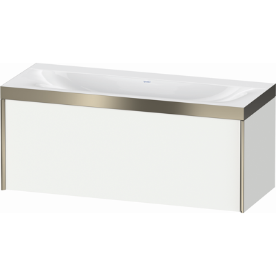 Duravit Xviu Ensemble Lavabo Mural Sans Coutures - Blanc Mat/Champagne - C-bonded - Publicité Duravit Xviu Ensemble Lavabo Mural Sans Coutures - Blanc Mat/Champagne - C-bonded - Publicité