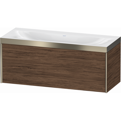 Duravit Noyer Foncé/Champagne Mat Ensemble Lavabo Mural - Publicité Duravit Noyer Foncé/Champagne Mat Ensemble Lavabo Mural - Publicité