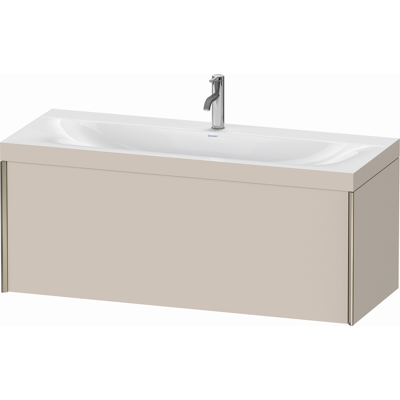 Duravit Taupe Mat XViu Ensemble Lavabo et Meuble - Fixation murale, 1200mm - Publicité Duravit Taupe Mat XViu Ensemble Lavabo et Meuble - Fixation murale, 1200mm - Publicité