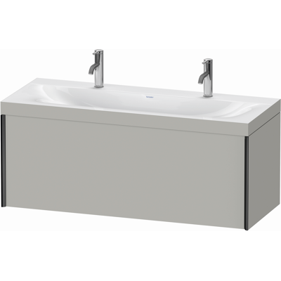 Ensemble de lave-mains Duravit Xviu C-Bonded 1200x480mm - Gris Béton Mat/Noir Mat - Publicité Ensemble de lave-mains Duravit Xviu C-Bonded 1200x480mm - Gris Béton Mat/Noir Mat - Publicité