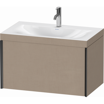 Duravit Xviu Ensemble Lavabo Mural C-Bonded Lin / Noir Mat - Publicité Duravit Xviu Ensemble Lavabo Mural C-Bonded Lin / Noir Mat - Publicité
