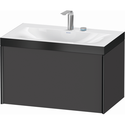 Duravit XViu Ensemble Lavabo et Meuble - Noir Mat / Graphite Mat - 80x48cm - Publicité Duravit XViu Ensemble Lavabo et Meuble - Noir Mat / Graphite Mat - 80x48cm - Publicité