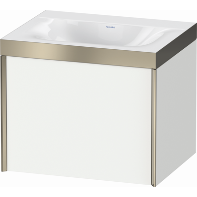 Duravit Blanc Mat / Champagne Mat Ensemble Lavabo Murale C-Bonded - 60x48cm - Publicité Duravit Blanc Mat / Champagne Mat Ensemble Lavabo Murale C-Bonded - 60x48cm - Publicité