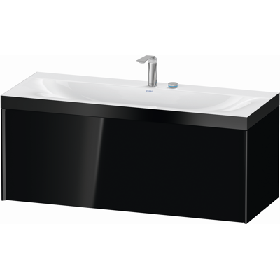 Ensemble Lavabo et Meuble Duravit Xviu C-Bonded - Montage mural, 2 trous, Noir brillant - Publicité Ensemble Lavabo et Meuble Duravit Xviu C-Bonded - Montage mural, 2 trous, Noir brillant - Publicité