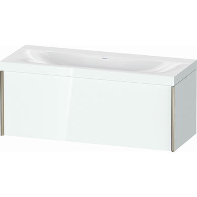 Duravit Xviu Ensemble Sans Couture Lavabo & Meuble - Champagne Mat & Blanc Brillant - Publicité Duravit Xviu Ensemble Sans Couture Lavabo & Meuble - Champagne Mat & Blanc Brillant - Publicité