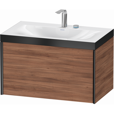 Duravit Xviu Noyer Nature/Noir Mat Ensemble de Lavabo - Ensemble de Lavabo - Publicité Duravit Xviu Noyer Nature/Noir Mat Ensemble de Lavabo - Ensemble de Lavabo - Publicité