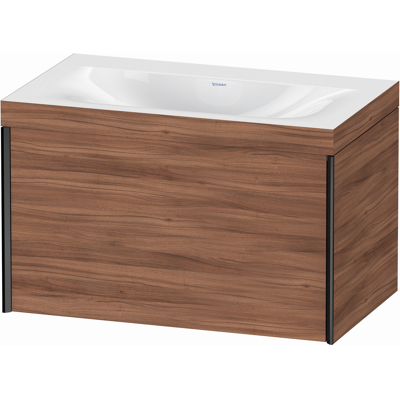 Duravit Nussbaum Natur/Profil Schwarz Matt Ensemble de lavabo mural - Technologie C-bonded - Publicité Duravit Nussbaum Natur/Profil Schwarz Matt Ensemble de lavabo mural - Technologie C-bonded - Publicité