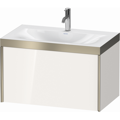 Ensemble lavabos Duravit Xviu C-Bonded - Fixé au mur, 1 trou pour robinet, blanc brillant - Publicité Ensemble lavabos Duravit Xviu C-Bonded - Fixé au mur, 1 trou pour robinet, blanc brillant - Publicité
