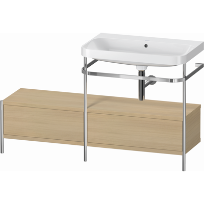 Meuble lavabo en forme de C en chêne méditerranéen Duravit - 140x49cm - Publicité Meuble lavabo en forme de C en chêne méditerranéen Duravit - 140x49cm - Publicité