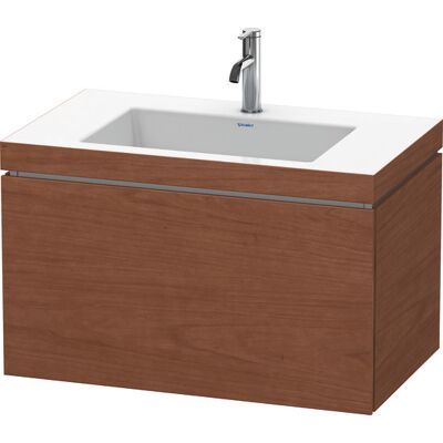Ensemble de meubles salle de bain Duravit L-Cube mural - Noyer américain - Publicité Ensemble de meubles salle de bain Duravit L-Cube mural - Noyer américain - Publicité