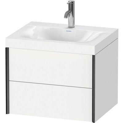 Ensemble lavabo mural Duravit XViu Blanc/Noir - 60x48cm - Publicité Ensemble lavabo mural Duravit XViu Blanc/Noir - 60x48cm - Publicité