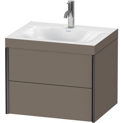 Ensemble lavabo mural Duravit - Gris Flannel, 2 tiroirs, Sans trop-plein - Publicité Ensemble lavabo mural Duravit - Gris Flannel, 2 tiroirs, Sans trop-plein - Publicité