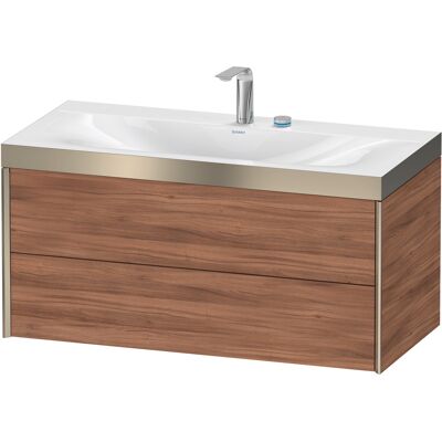 Ensemble de meuble vasque mural Duravit Nussbaum avec 2 tiroirs - Publicité Ensemble de meuble vasque mural Duravit Nussbaum avec 2 tiroirs - Publicité