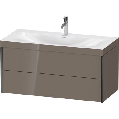 Ensemble de lavabo mural Duravit Xviu C-Bonded - Gris et Noir - 1000mm - Publicité Ensemble de lavabo mural Duravit Xviu C-Bonded - Gris et Noir - 1000mm - Publicité