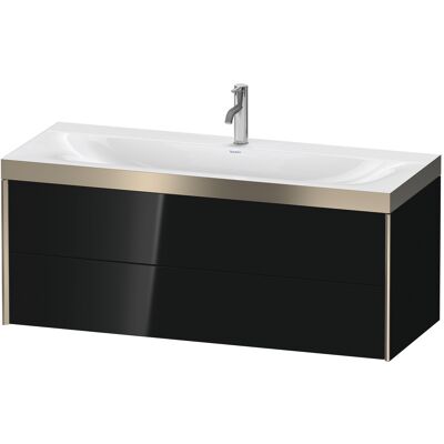 Ensemble mural Duravit Xviu noir brillant avec 2 tiroirs - Publicité Ensemble mural Duravit Xviu noir brillant avec 2 tiroirs - Publicité