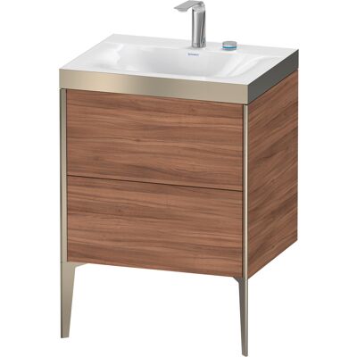 Duravit Xviu Nussbaum Nature Ensemble Lavabo et Meuble - 2 Tiroirs, Sans Trop-plein - Publicité Duravit Xviu Nussbaum Nature Ensemble Lavabo et Meuble - 2 Tiroirs, Sans Trop-plein - Publicité