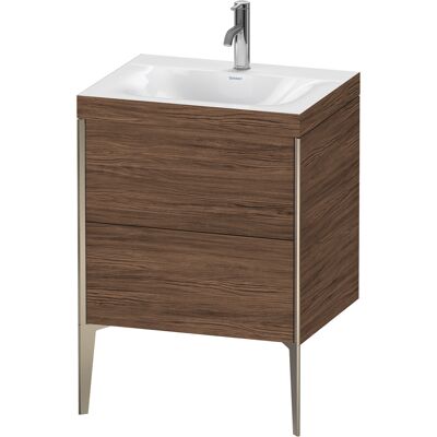 Duravit Xviu Ensemble C-Bonded avec Noyer Foncé - Set Lavabo - Publicité Duravit Xviu Ensemble C-Bonded avec Noyer Foncé - Set Lavabo - Publicité