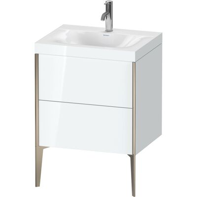 Duravit XViu Ensemble Lavabo Blanc Brillant - 2 Tiroirs, Technologie Tip-on, Sur Pied - Publicité Duravit XViu Ensemble Lavabo Blanc Brillant - 2 Tiroirs, Technologie Tip-on, Sur Pied - Publicité