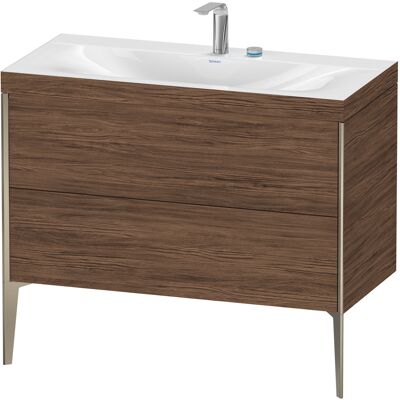 Duravit Xviu Ensemble Lavabo en Bois Foncé - Salle de Bain - Publicité Duravit Xviu Ensemble Lavabo en Bois Foncé - Salle de Bain - Publicité