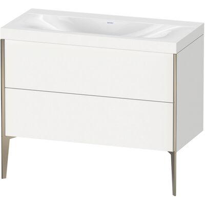 Duravit Blanc Mat Ensemble Lavabo Suspendu avec 2 Tiroirs - Publicité Duravit Blanc Mat Ensemble Lavabo Suspendu avec 2 Tiroirs - Publicité