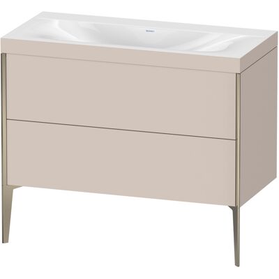 Duravit Taupe Matt XViu C-Bonded Set - Lavabo, 2 Tiroirs, Sur Pied - Publicité Duravit Taupe Matt XViu C-Bonded Set - Lavabo, 2 Tiroirs, Sur Pied - Publicité