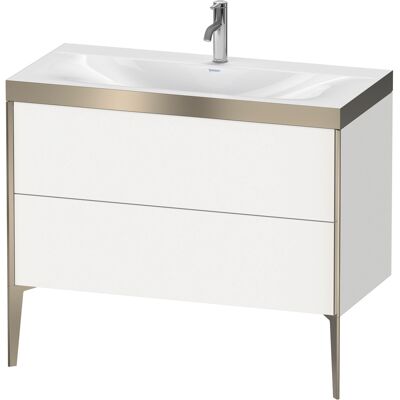 Duravit Xviu Ensemble - Blanc Mat, Champagne Mat, 2 Tiroirs - Ensemble Lavabo - Publicité Duravit Xviu Ensemble - Blanc Mat, Champagne Mat, 2 Tiroirs - Ensemble Lavabo - Publicité