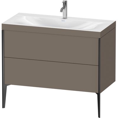 Duravit Xviu Ensemblé C-Bonded Lavabo 2 Tiroirs avec Trou de Robinet 1000x480x610 mm - Gris Flannel Mat - Publicité Duravit Xviu Ensemblé C-Bonded Lavabo 2 Tiroirs avec Trou de Robinet 1000x480x610 mm - Gris Flannel Mat - Publicité