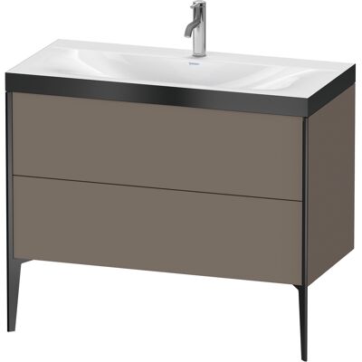 Duravit Xviu Ensemble C-Bonded avec lavabo, gris - Ensemble de lavabo - Publicité Duravit Xviu Ensemble C-Bonded avec lavabo, gris - Ensemble de lavabo - Publicité