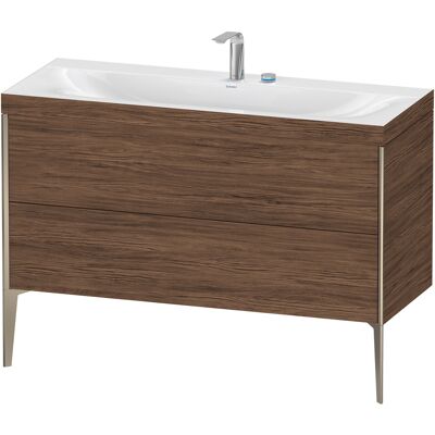 Duravit Xviu Ensemble C-Bonded Lavabo 2 Tiroirs 1200x480x610 mm Noyer foncé - Set de lavabo - Publicité Duravit Xviu Ensemble C-Bonded Lavabo 2 Tiroirs 1200x480x610 mm Noyer foncé - Set de lavabo - Publicité