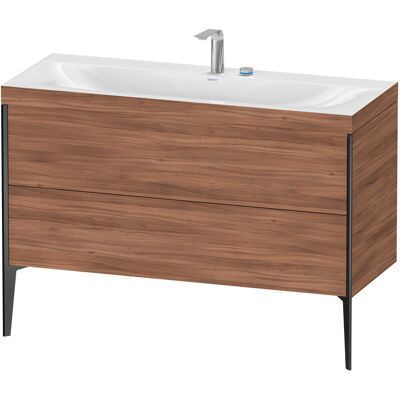 Duravit Nussbaum Nature/Profil Noir Mat - Ensemble Lavabo - Mobilier de Salle de Bain - Publicité Duravit Nussbaum Nature/Profil Noir Mat - Ensemble Lavabo - Mobilier de Salle de Bain - Publicité