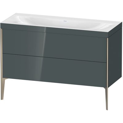 Duravit Xviu C-Bonded Ensemble Lavabo - Rectangulaire, 2 Tiroirs, Sans Trou pour Robinet - Gris - Publicité Duravit Xviu C-Bonded Ensemble Lavabo - Rectangulaire, 2 Tiroirs, Sans Trou pour Robinet - Gris - Publicité