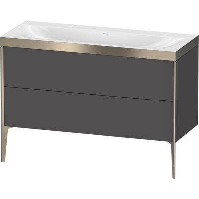 Duravit Xviu Ensemble C-Bonded pour lavabo mural - Graphite Mat / Champagne Mat / Modèle XV4712NB149P - Publicité Duravit Xviu Ensemble C-Bonded pour lavabo mural - Graphite Mat / Champagne Mat / Modèle XV4712NB149P - Publicité