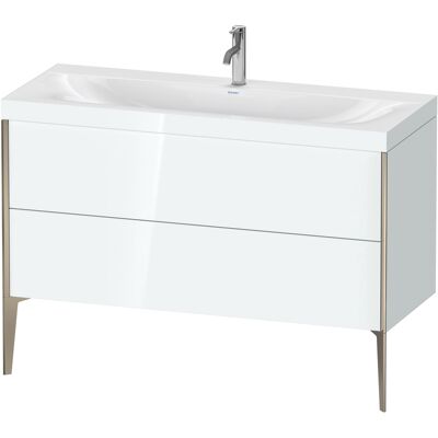 Ensemble de lavabo Duravit Xviu C-Bonded avec deux tiroirs - Blanc brillant - 1200x480x610mm - Publicité Ensemble de lavabo Duravit Xviu C-Bonded avec deux tiroirs - Blanc brillant - 1200x480x610mm - Publicité
