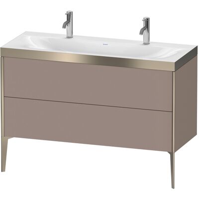 Ensemble Duravit Xviu C-Bonded Double Lavabo 2 Tiroirs avec Trou pour Robinet 1200 x 480 mm - Basalte Mat - Publicité Ensemble Duravit Xviu C-Bonded Double Lavabo 2 Tiroirs avec Trou pour Robinet 1200 x 480 mm - Basalte Mat - Publicité