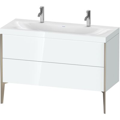 Duravit Xviu Ensemble C-Bonded Double Lavabo 1200x480x610 mm - Blanc Brillant - Publicité Duravit Xviu Ensemble C-Bonded Double Lavabo 1200x480x610 mm - Blanc Brillant - Publicité