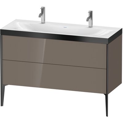 Duravit Xviu Ensemble C-Bonded Lavabo 1200x480x610mm - Gris Flannel - Publicité Duravit Xviu Ensemble C-Bonded Lavabo 1200x480x610mm - Gris Flannel - Publicité