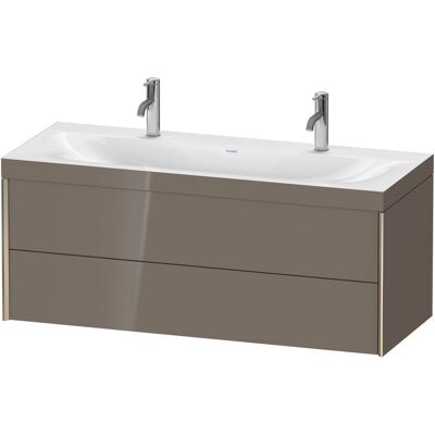 Ensemble de vasque double mural Duravit - Gris Flannel Brillant - Publicité Ensemble de vasque double mural Duravit - Gris Flannel Brillant - Publicité