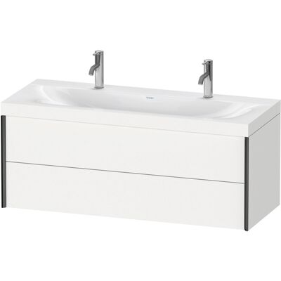 Ensemble de lavabo double mural Duravit XViu - Blanc Mat / Noir Mat - Publicité Ensemble de lavabo double mural Duravit XViu - Blanc Mat / Noir Mat - Publicité