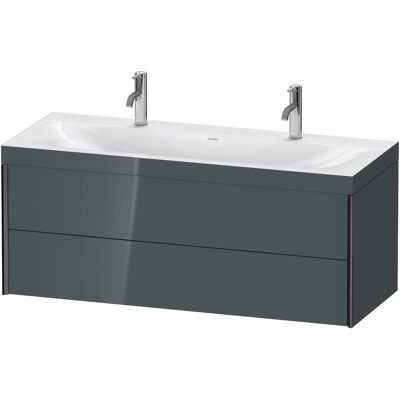 Ensemble de double lavabo mural Duravit Xviu c-bonded - Gris/Noir - Publicité Ensemble de double lavabo mural Duravit Xviu c-bonded - Gris/Noir - Publicité