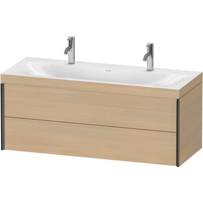 Duravit Xviu Ensemble de Lavabo Mural - Chêne Méditerranéen / Noir Mat - Publicité Duravit Xviu Ensemble de Lavabo Mural - Chêne Méditerranéen / Noir Mat - Publicité