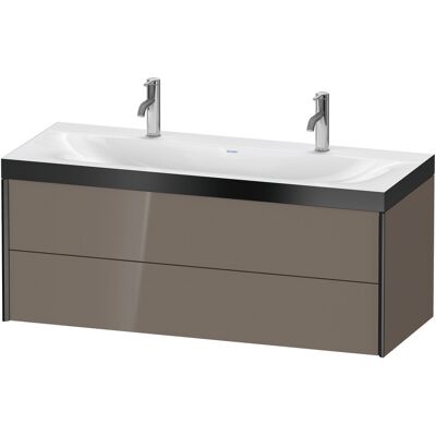 Ensemble lavabo double mural Duravit gris flannel - 1200x480 mm - Publicité Ensemble lavabo double mural Duravit gris flannel - 1200x480 mm - Publicité