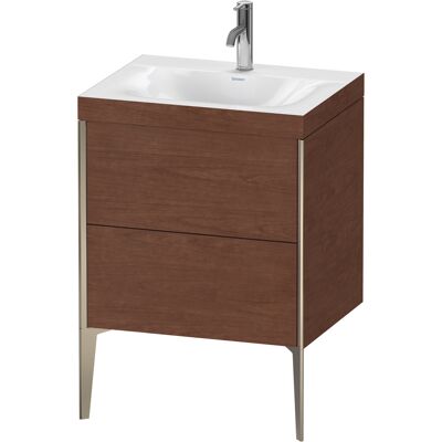 Duravit Xviu Ensemble au sol Noyer/Champagne - Set Lavabo - Publicité Duravit Xviu Ensemble au sol Noyer/Champagne - Set Lavabo - Publicité